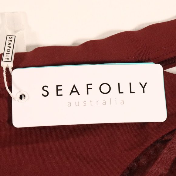 NWT Seafolly X Revolve Active Split Band Hipster in Plum - Picture 6 of 14